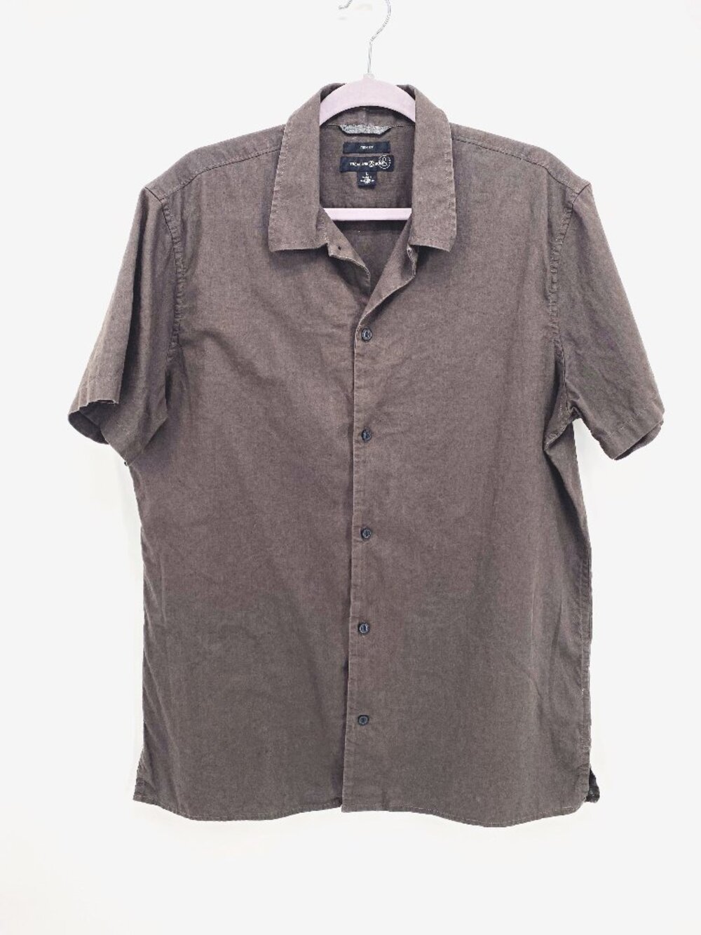 Men's Treasure & Bond Trim Fit Linen Blend Shirt